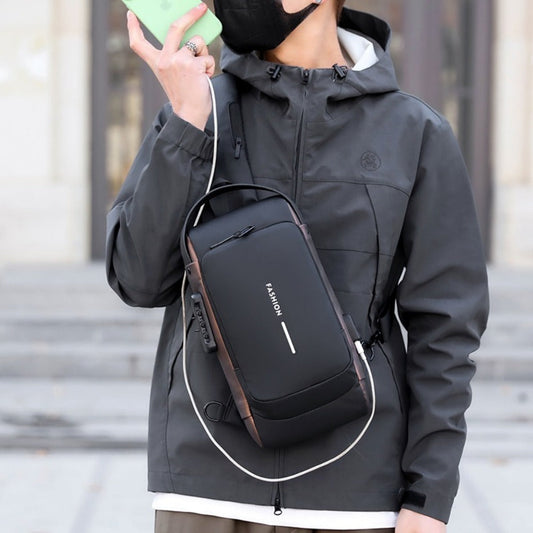 Sling Bag – Combination Lock, Large Capacity, Anti-Theft, for Travel & Work – front view