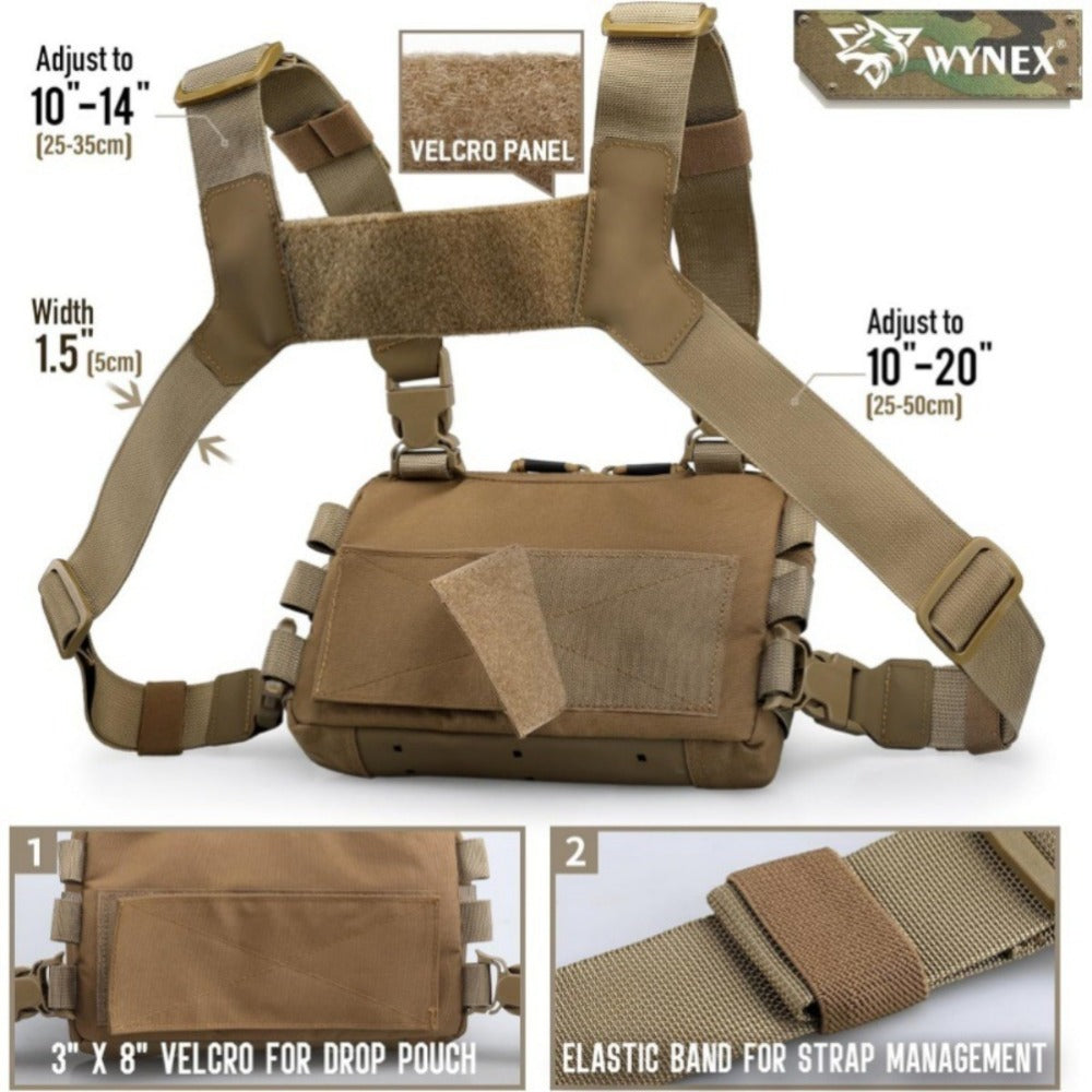 Sling Bag – for Everyday Use, Tactical Chest Outdoor Vest Multi – detail view 11