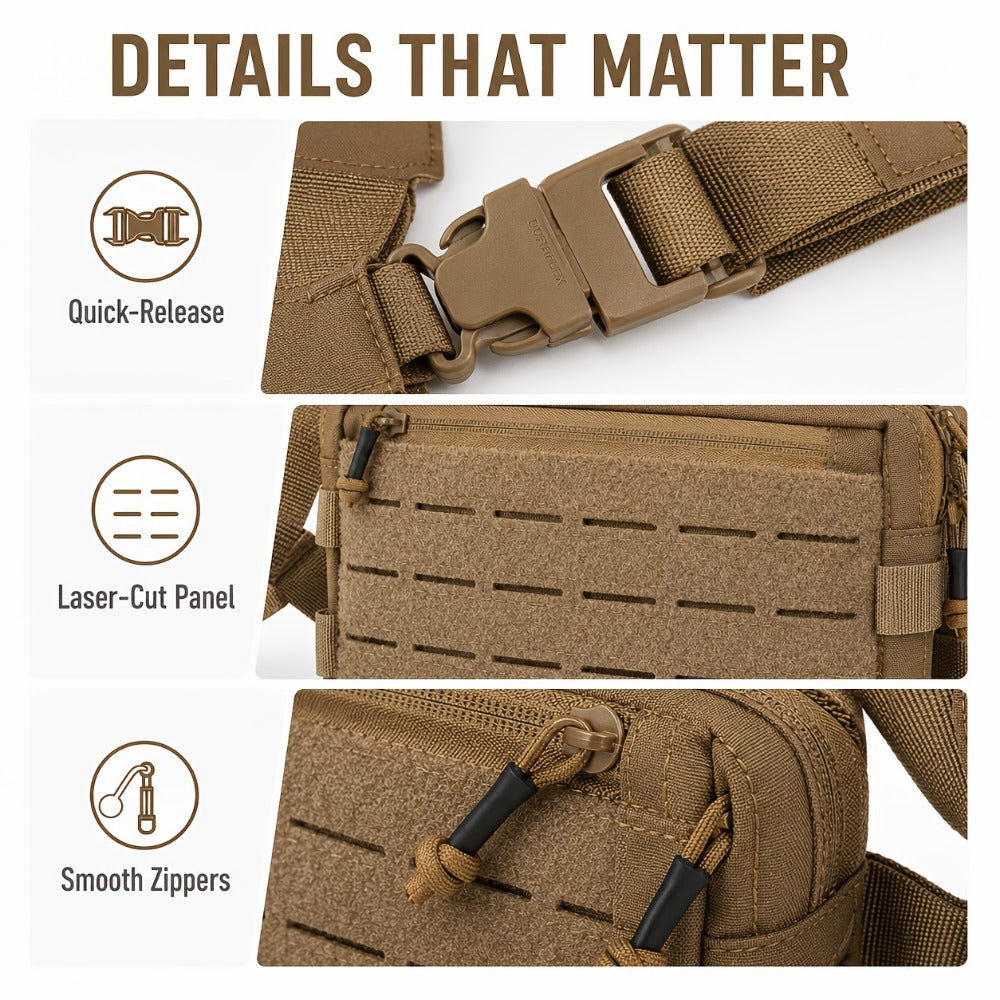 Sling Bag – for Everyday Use, Tactical Chest Outdoor Vest Multi – detail view 6