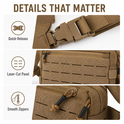 Sling Bag – for Everyday Use, Tactical Chest Outdoor Vest Multi – detail view 6