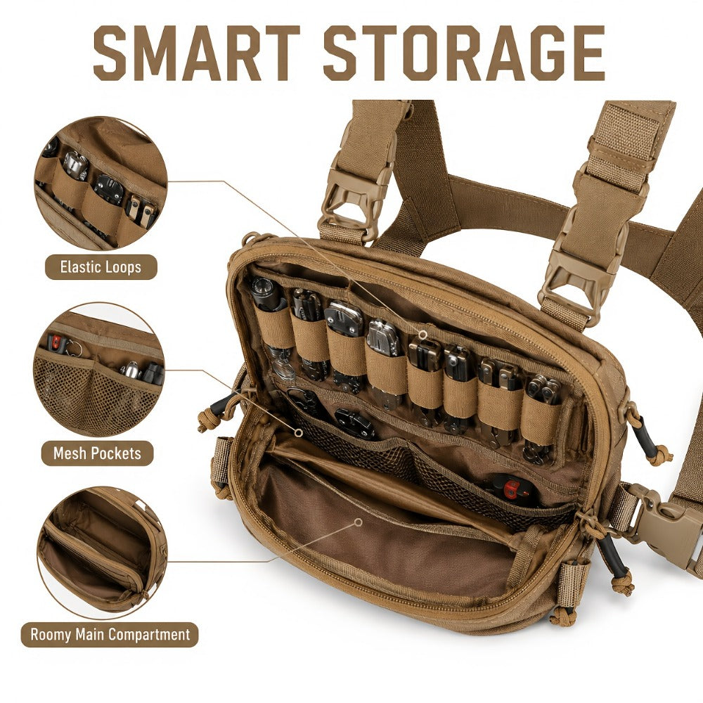 Sling Bag – for Everyday Use, Tactical Chest Outdoor Vest Multi – detail view 8