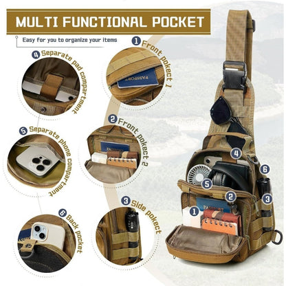 Sling Bag – for Work & Everyday Use, Tactical Chest Molle Edc Sling – detail view 9