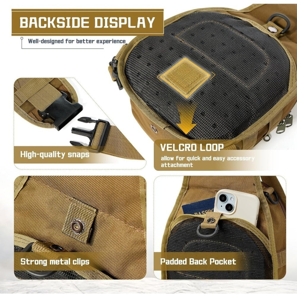 Sling Bag – for Work & Everyday Use, Tactical Chest Molle Edc Sling – detail view 11