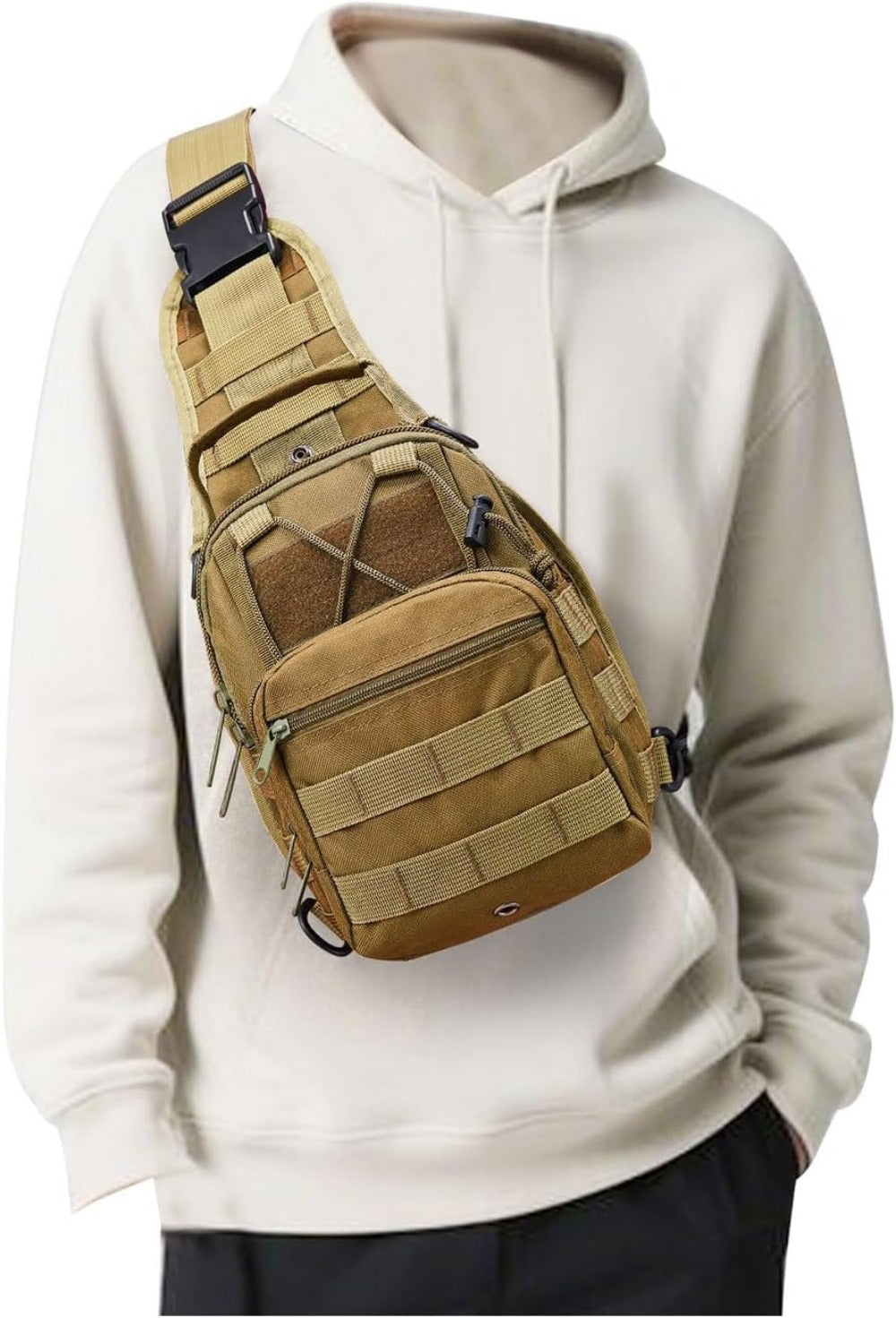 Sling Bag – for Work & Everyday Use, Tactical Chest Molle Edc Sling – detail view 12