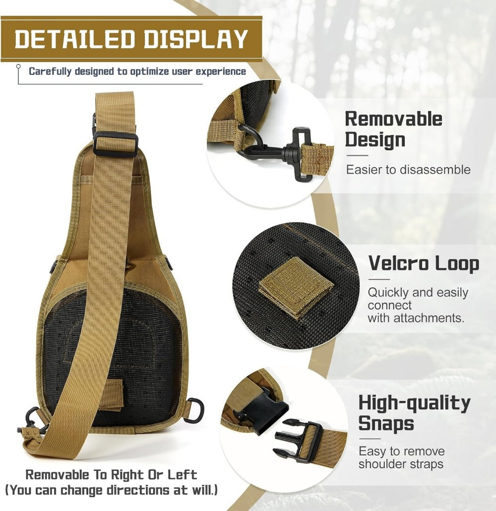 Sling Bag – for Work & Everyday Use, Tactical Chest Molle Edc Sling – detail view 15