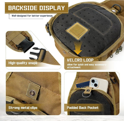 Sling Bag – for Work & Everyday Use, Tactical Chest Molle Edc Sling – detail view 17