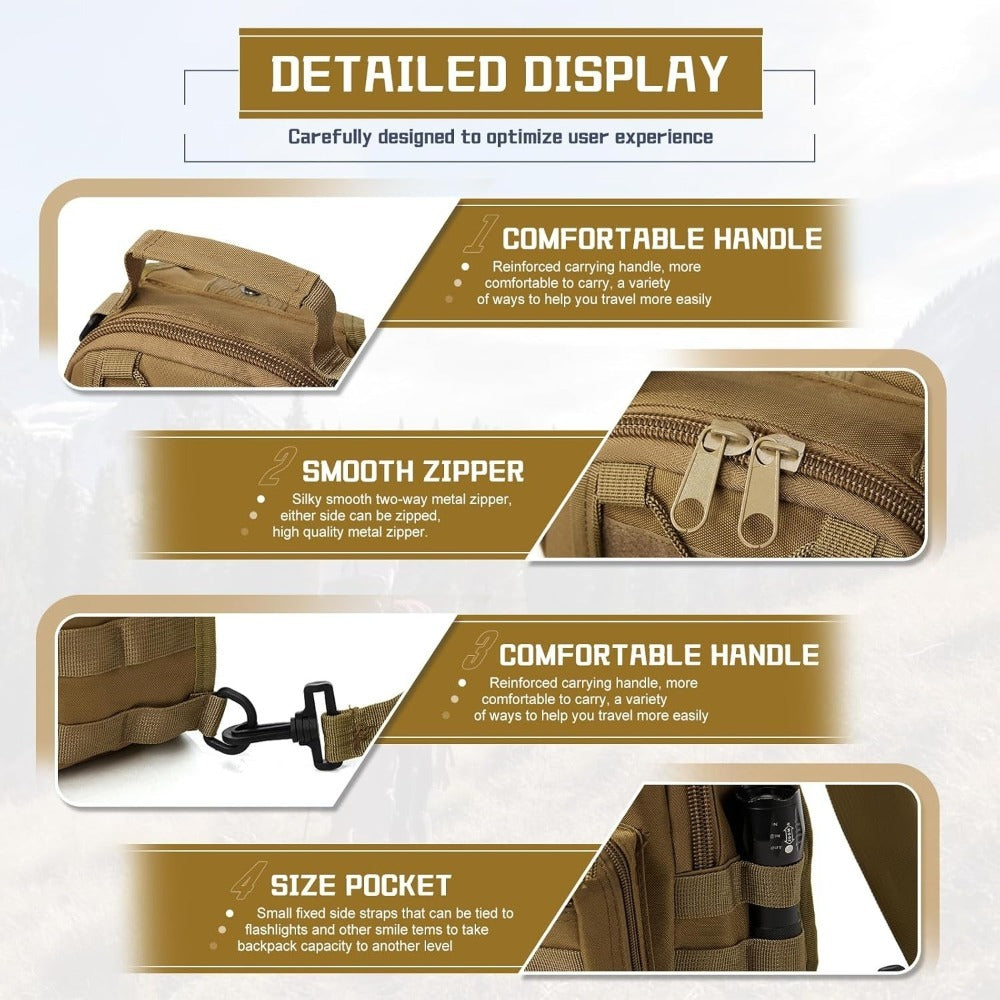 Sling Bag – for Work & Everyday Use, Tactical Chest Molle Edc Sling – detail view 8