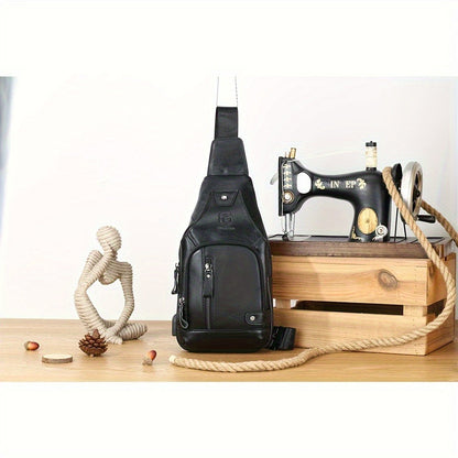 Sling Bag – Genuine Leather, for Travel & Everyday Use – detail view 11