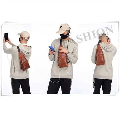 Sling Bag – Genuine Leather, for Travel & Everyday Use – detail view 12