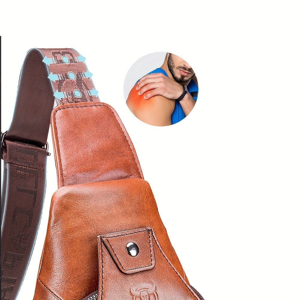 Sling Bag – Genuine Leather, for Travel & Everyday Use – detail view 14
