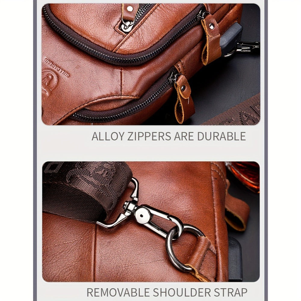 Sling Bag – Genuine Leather, for Travel & Everyday Use – detail view 16