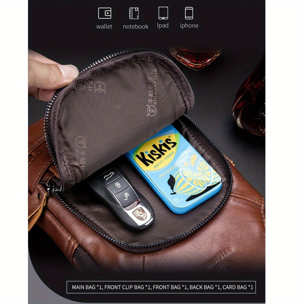 Sling Bag – Genuine Leather, for Travel & Everyday Use – detail view 17