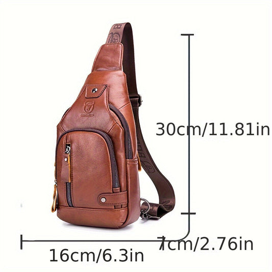 Sling Bag – Genuine Leather, for Travel & Everyday Use – detail view 3