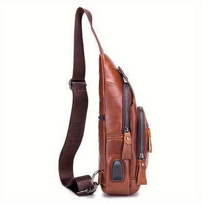 Sling Bag – Genuine Leather, for Travel & Everyday Use – detail view 7