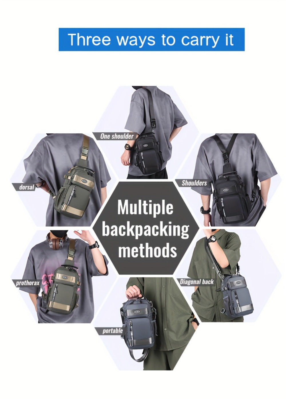 Sling Bag – Large Capacity, for Travel – detail view 19