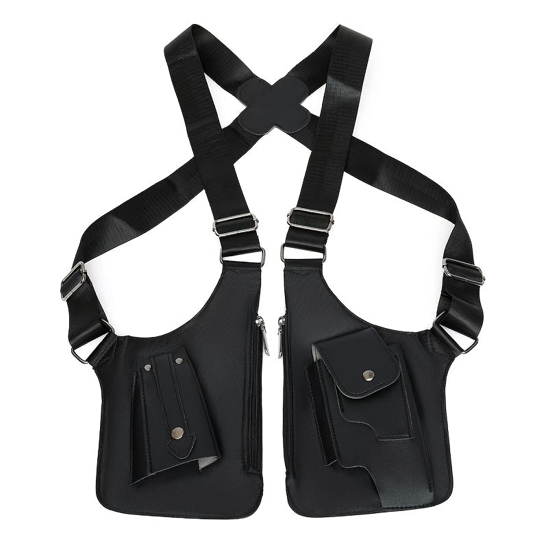 Sling Bag – Lightweight, Retro Underarm Multi Functional Vest – front view - product view 19
