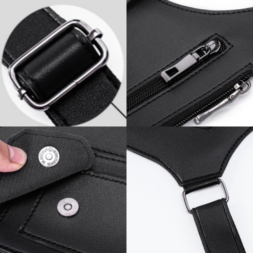 Sling Bag – Lightweight, Retro Underarm Multi Functional Vest – detail view 10