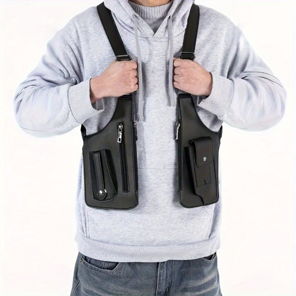 Sling Bag – Lightweight, Retro Underarm Multi Functional Vest – front view