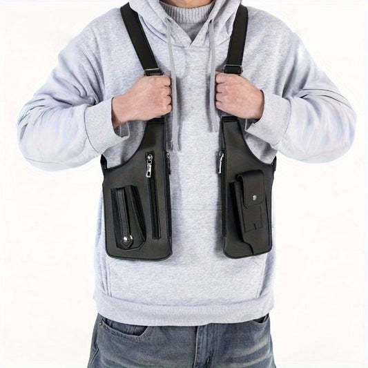 Sling Bag – Lightweight, Retro Underarm Multi Functional Vest – front view