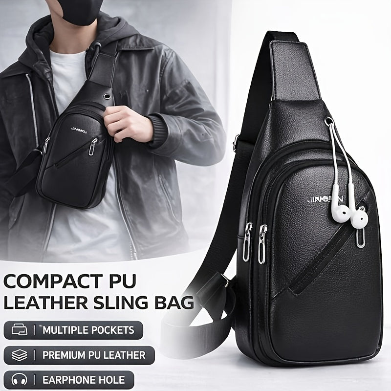 Sling Bag – Multi-Pocket, Adjustable Strap, for Travel & Work – front view - product view 9