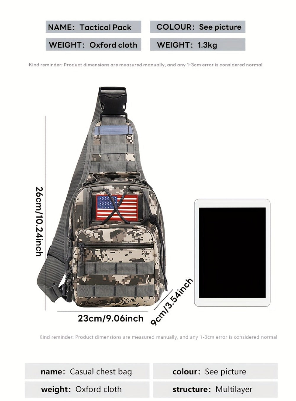 Sling Bag – Multi-Pocket, for Travel – detail view 26