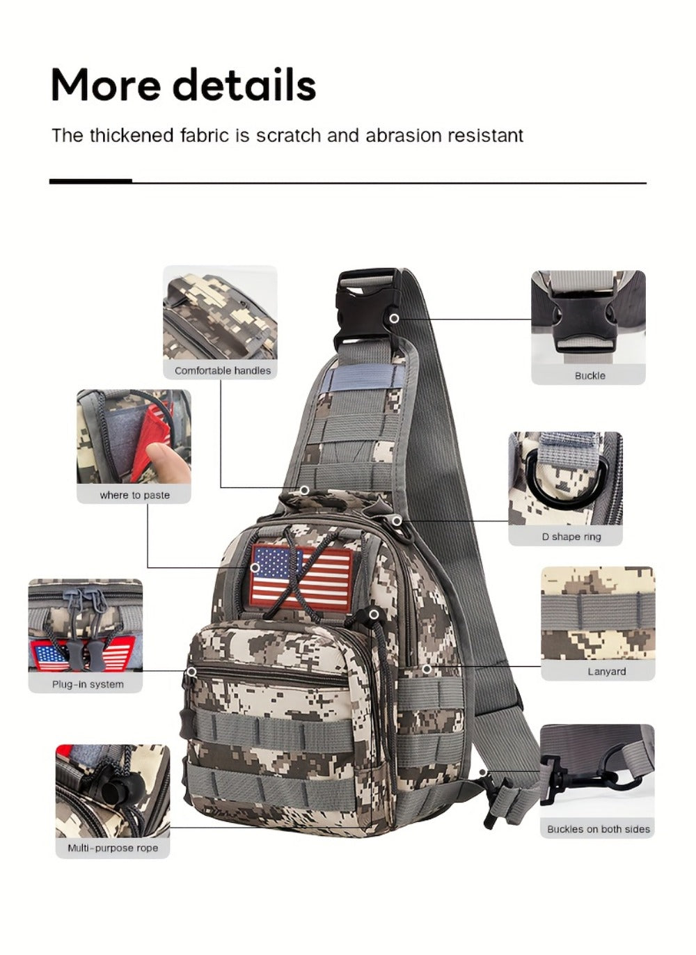 Sling Bag – Multi-Pocket, for Travel – detail view 27