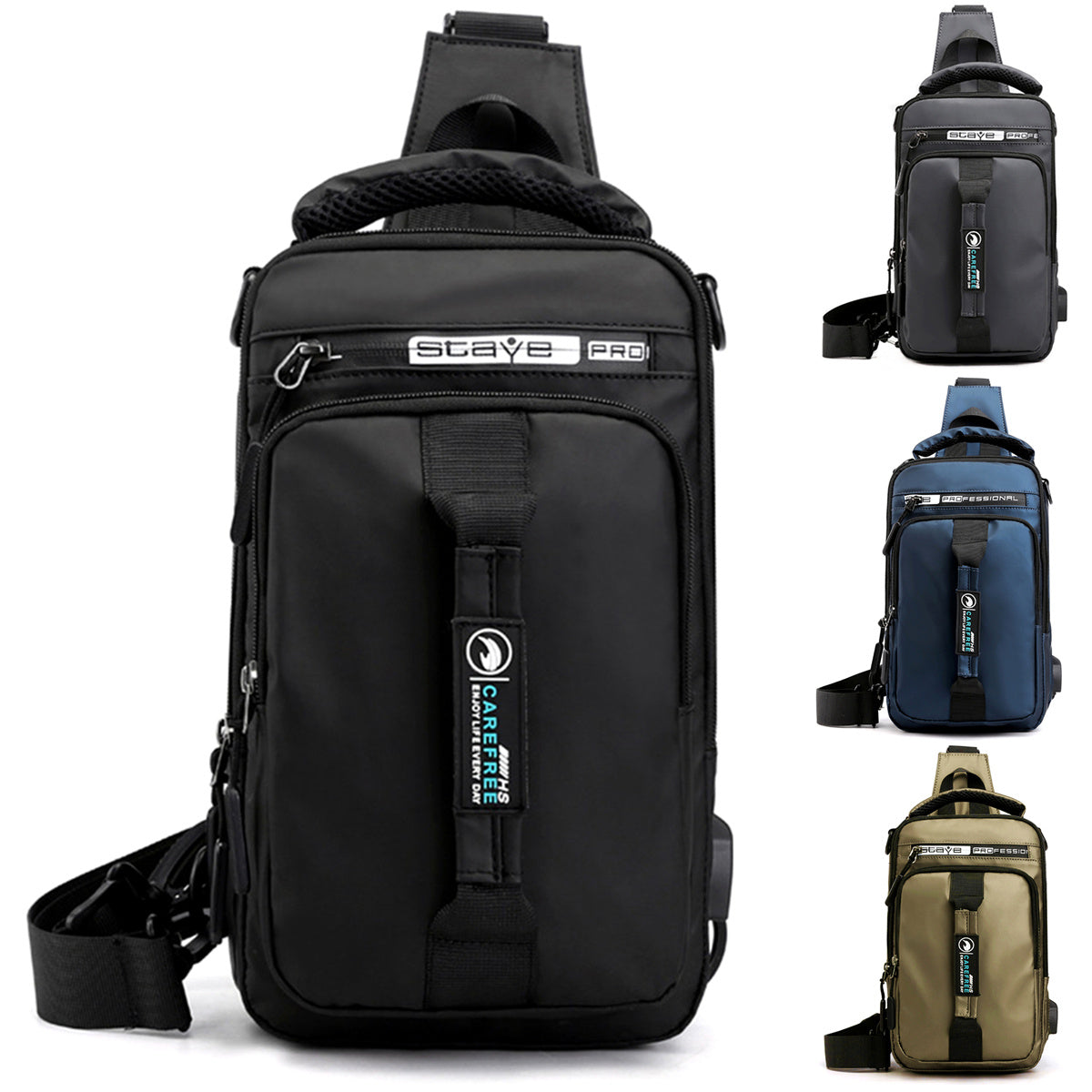 Sling Bag – Multi Pocket, Lightweight, for Travel & Everyday Use – detail view 11