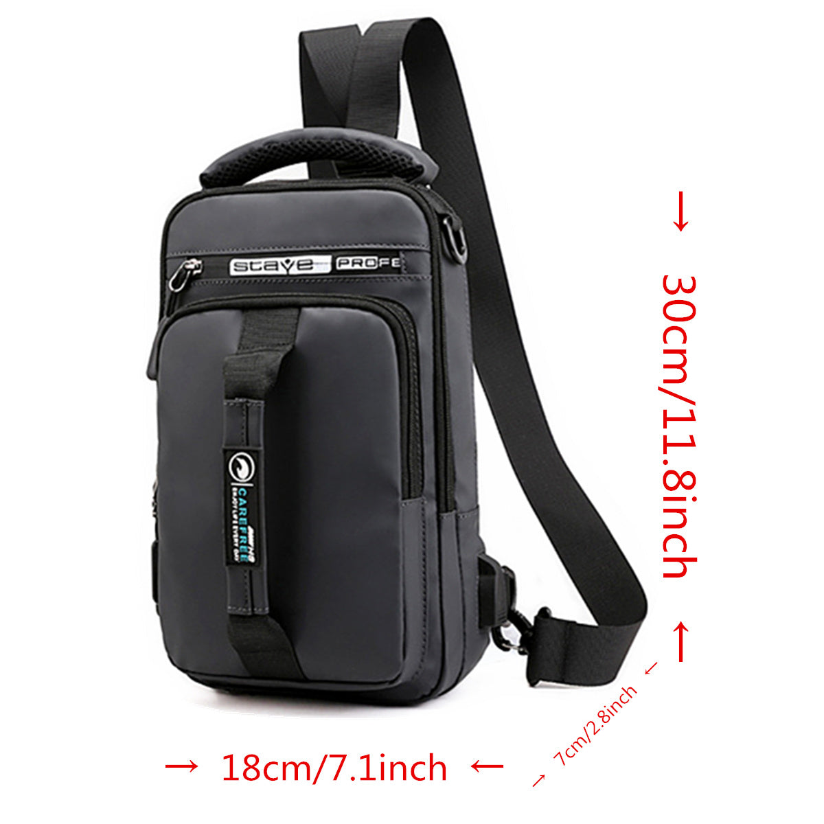 Sling Bag – Multi Pocket, Lightweight, for Travel & Everyday Use – detail view 20