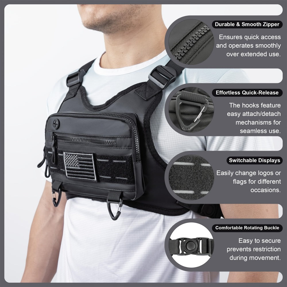 Sling Bag – Nylon, Multi-Pocket – detail view 4