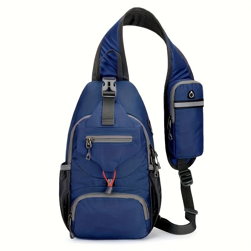 Sling Bag – Nylon, Large Capacity, Adjustable Strap, Multi Pocket – alternate view