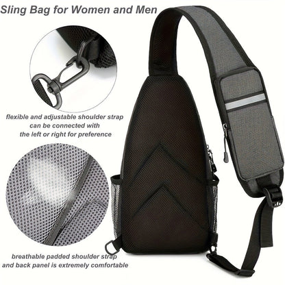 Sling Bag – Nylon, Large Capacity, Adjustable Strap, Multi Pocket – detail view 15