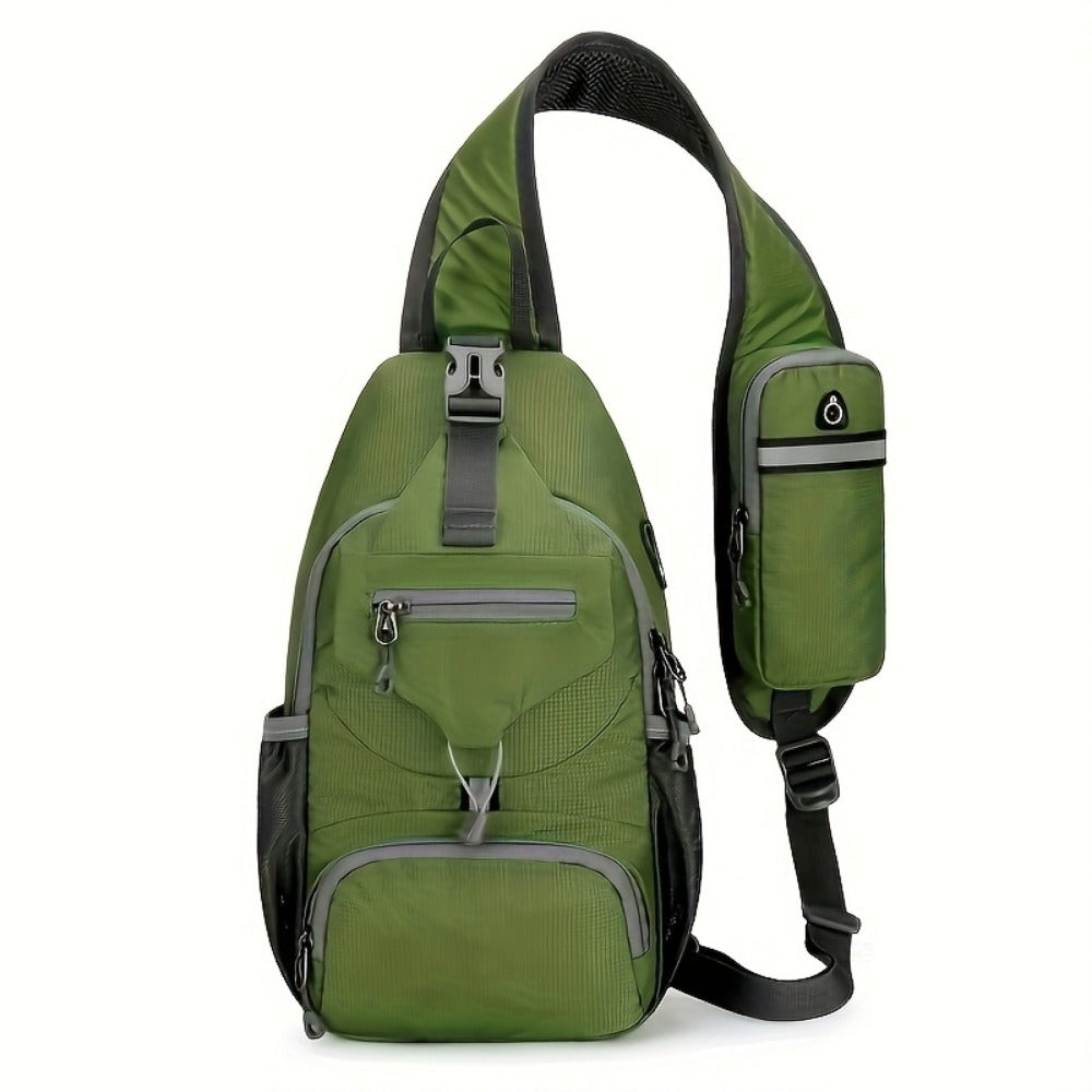 Sling Bag – Nylon, Large Capacity, Adjustable Strap, Multi Pocket – detail view 18