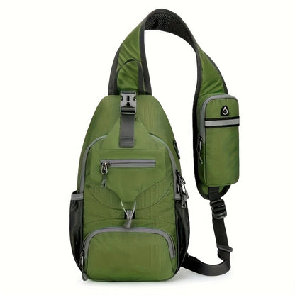 Sling Bag – Nylon, Large Capacity, Adjustable Strap, Multi Pocket – detail view 18