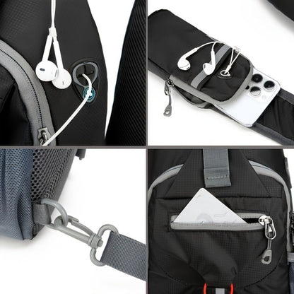 Sling Bag – Nylon, Large Capacity, Adjustable Strap, Multi Pocket – detail view 19