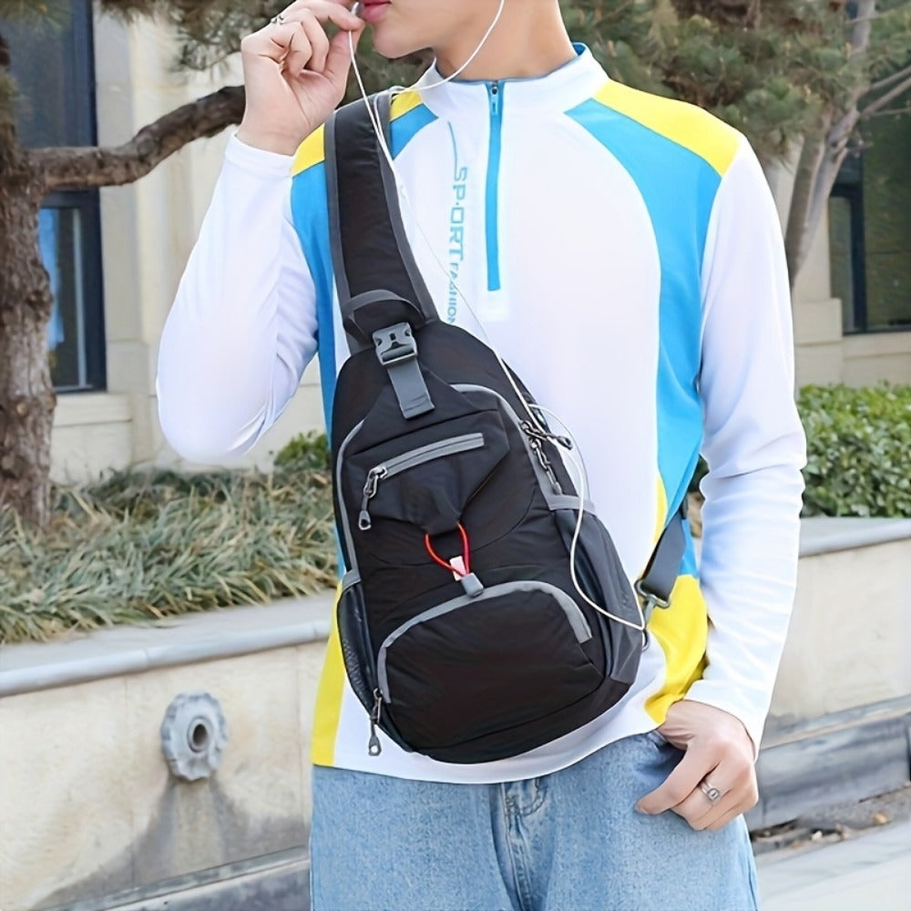 Sling Bag – Nylon, Large Capacity, Adjustable Strap, Multi Pocket – detail view 21