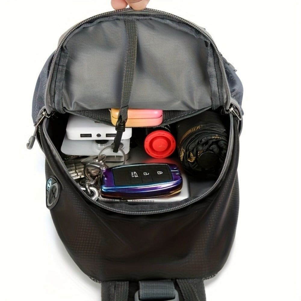 Sling Bag – Nylon, Large Capacity, Adjustable Strap, Multi Pocket – detail view 13