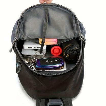 Sling Bag – Nylon, Large Capacity, Adjustable Strap, Multi Pocket – detail view 13