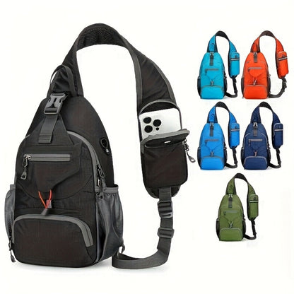 Sling Bag – Nylon, Large Capacity, Adjustable Strap, Multi Pocket – front view