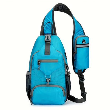 Sling Bag – Nylon, Large Capacity, Adjustable Strap, Multi Pocket – detail view 3