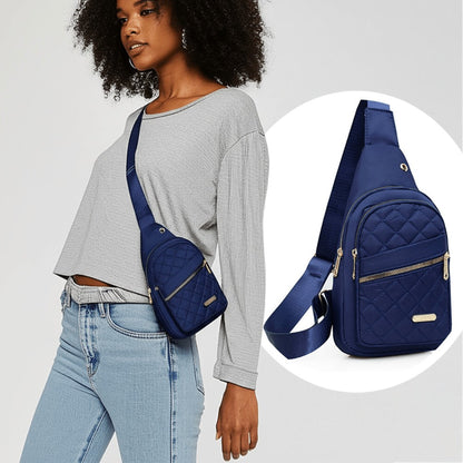 Sling Bag – Nylon, Lightweight, Multi-Pocket, Adjustable Strap – detail view 14