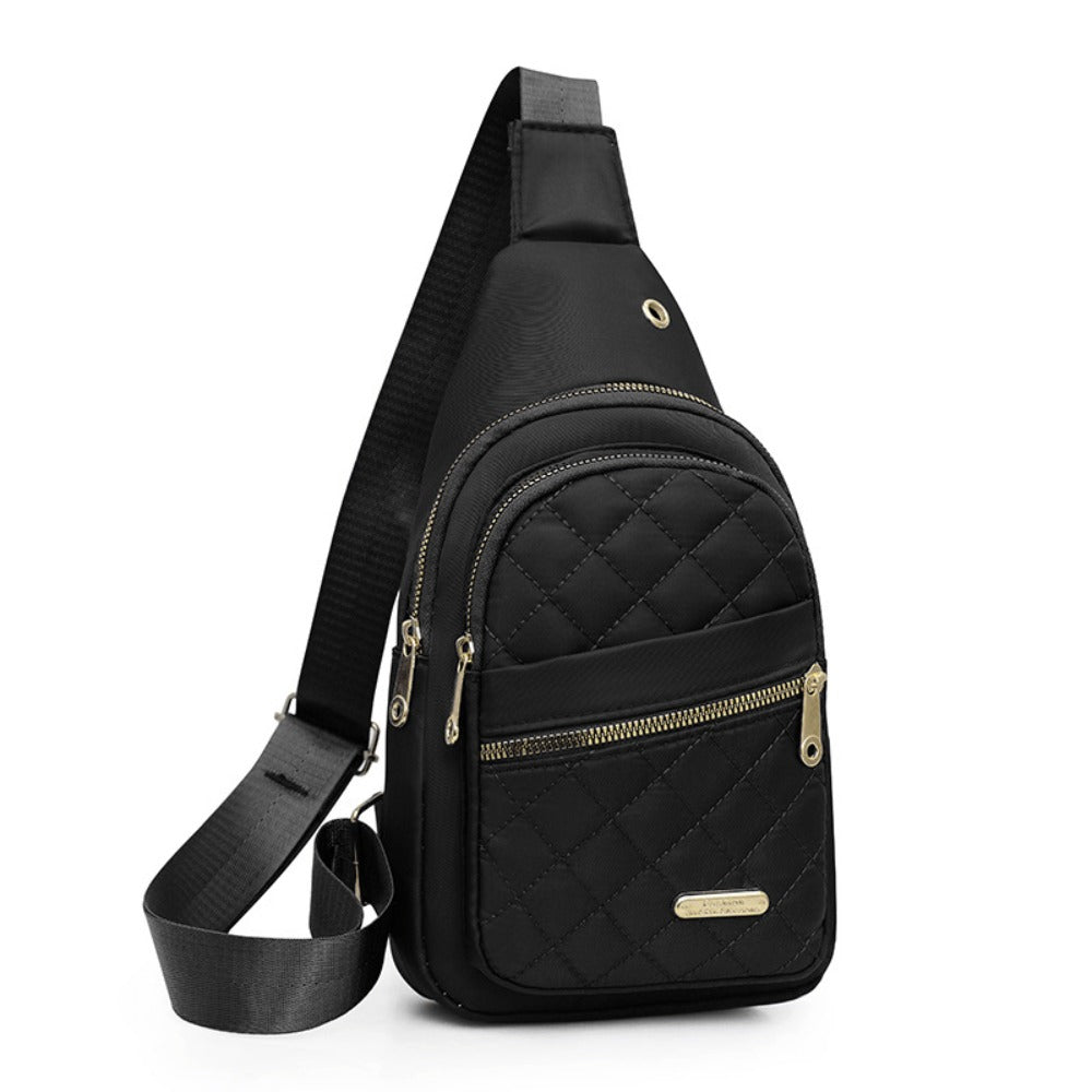 Sling Bag – Nylon, Lightweight, Multi-Pocket, Adjustable Strap – detail view 2