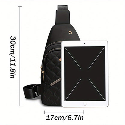 Sling Bag – Nylon, Lightweight, Multi-Pocket, Adjustable Strap – detail view 3