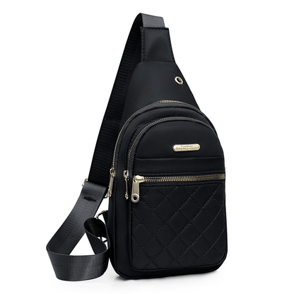 Sling Bag – Nylon, Lightweight, Multi-Pocket, Adjustable Strap – detail view 18