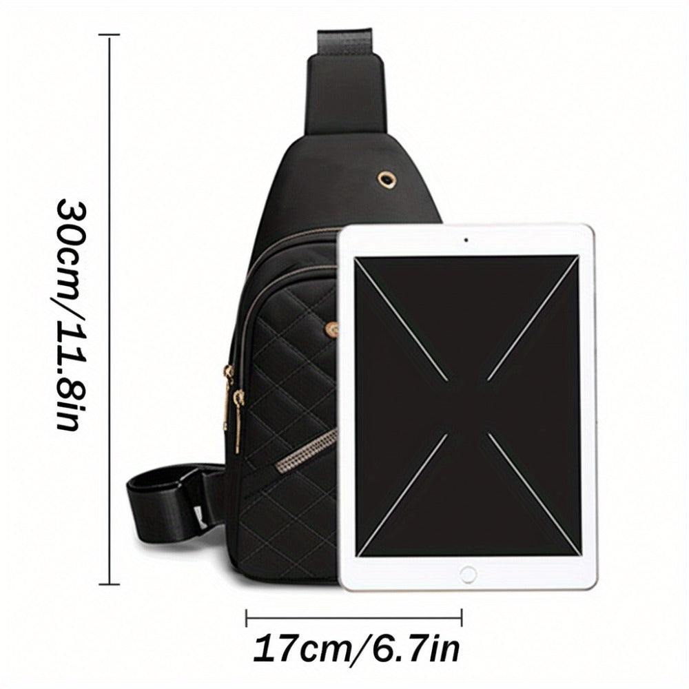 Sling Bag – Nylon, Multi-Pocket, Adjustable Strap, for Travel – detail view 9