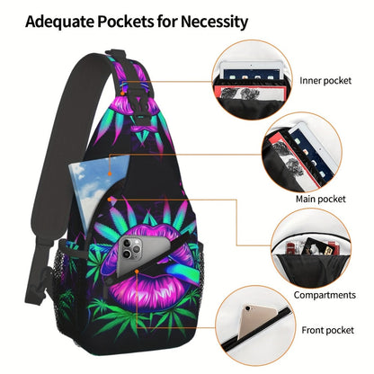 Sling Bag – Polyester, Large Capacity, for Travel & School – detail view 3
