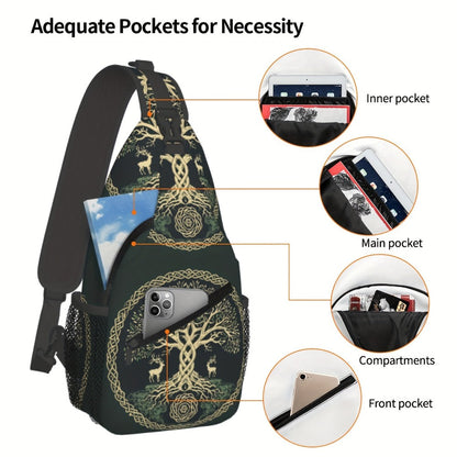 Sling Bag – Polyester, Large Capacity, Foldable, for Travel & Work – detail view 3