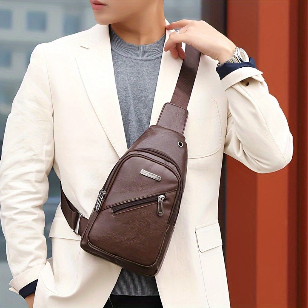 Sling Bag – PU Leather, Large Capacity, for Travel & Everyday Use – detail view 5
