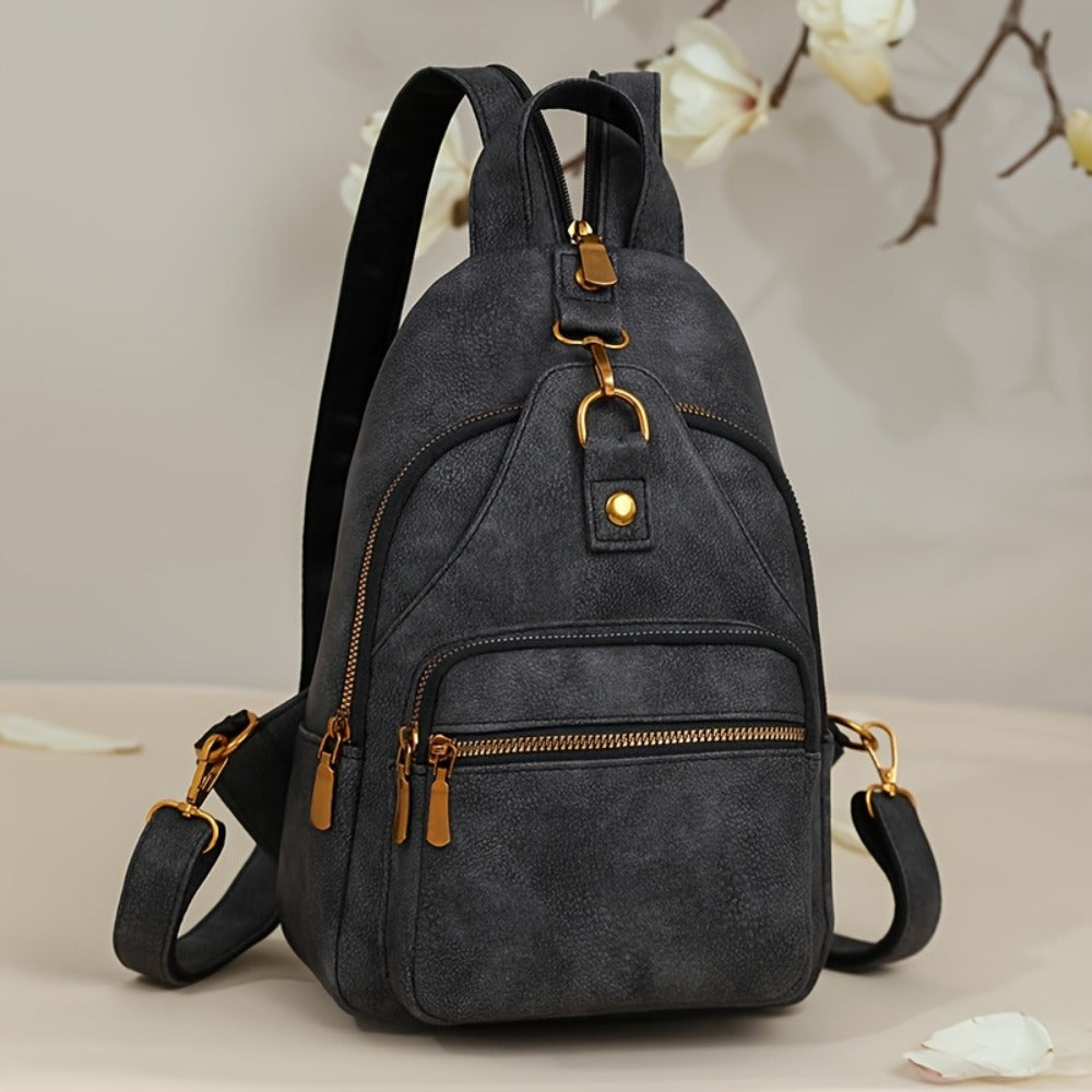 Sling Bag – PU Leather, Multi-Pocket, Adjustable Strap, for Travel & Everyday Use – detail view 11