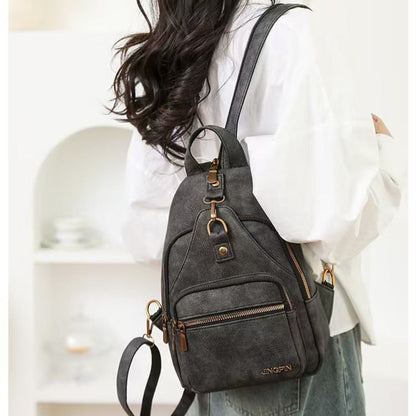 Sling Bag – PU Leather, Multi-Pocket, Adjustable Strap, for Travel & Everyday Use – detail view 12