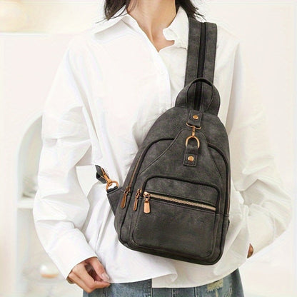 Sling Bag – PU Leather, Multi-Pocket, Adjustable Strap, for Travel & Everyday Use – detail view 13